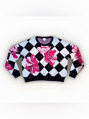 Cyrus Floral Soft Knit Sweater - Large